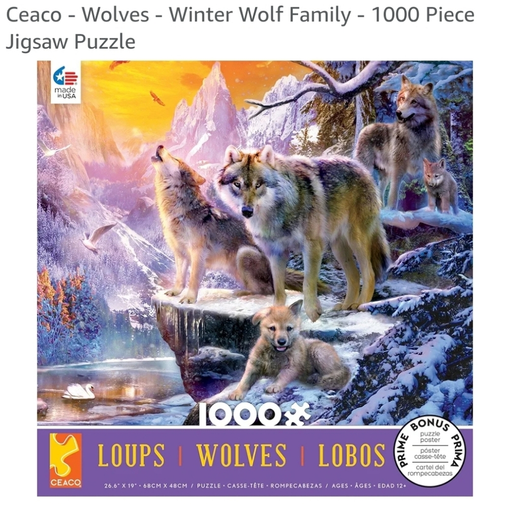 New Ceaco Wolf 1000p Puzzle